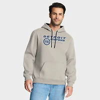 Men's Fanatics Off White Detroit Pistons Crossover Collection Blocked Shot Premium Pullover Hoodie