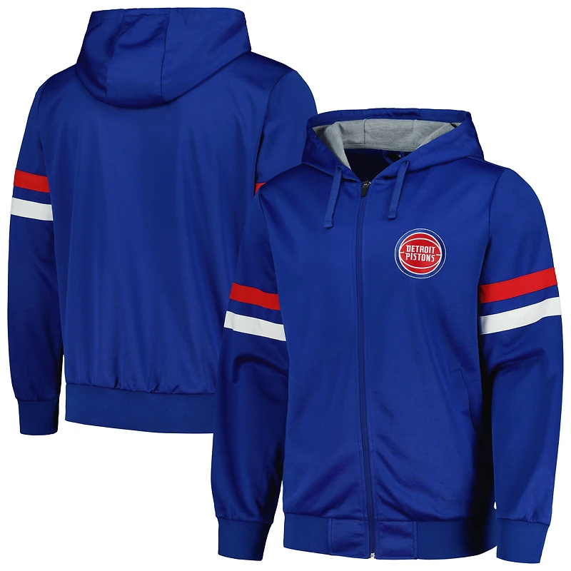Veste à capuche entièrement zippée G-III Sports by Carl Banks pour hommes, bleue, Detroit Pistons Contender