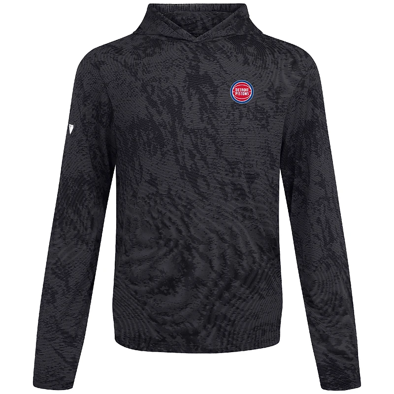 Sweat à capuche plateforme noir Levelwear pour homme des Detroit Pistons