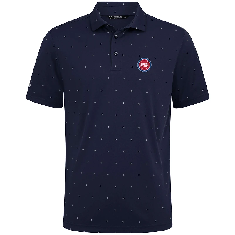 Men's Levelwear Navy Detroit Pistons Vision Polo