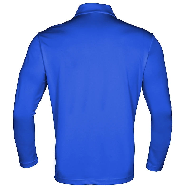 Men's Levelwear Royal/Gray Detroit Pistons Pursue Quarter-Zip Pullover