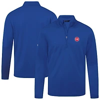 Men's Levelwear Royal Detroit Pistons Heron Quarter-Zip Top