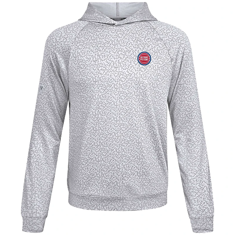 Men's Levelwear White Detroit Pistons Challenger Pullover Hoodie