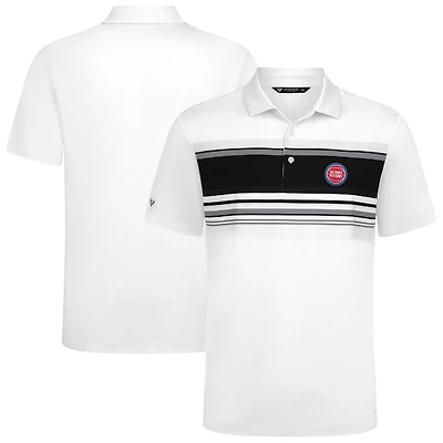 Men's Levelwear White Detroit Pistons Onward Polo