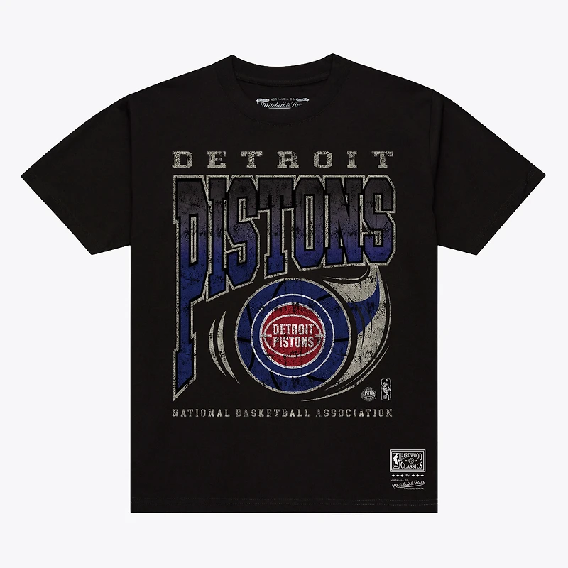 Men's Mitchell & Ness  Black Detroit Pistons Ball Out T-Shirt