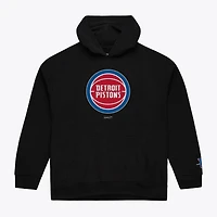 Men's Mitchell & Ness  Black Detroit Pistons Basic Fleece Hoodie