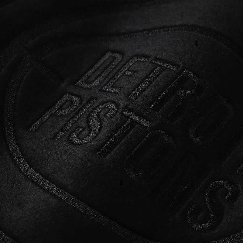 Men's Mitchell & Ness Black Detroit Pistons Phantom Fleece Hoodie