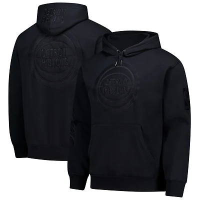 Men's Mitchell & Ness Black Detroit Pistons Phantom Fleece Hoodie