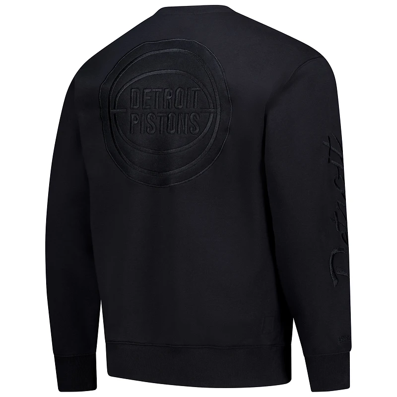 Sweat-shirt polaire noir Mitchell & Ness Detroit Pistons Phantom pour homme