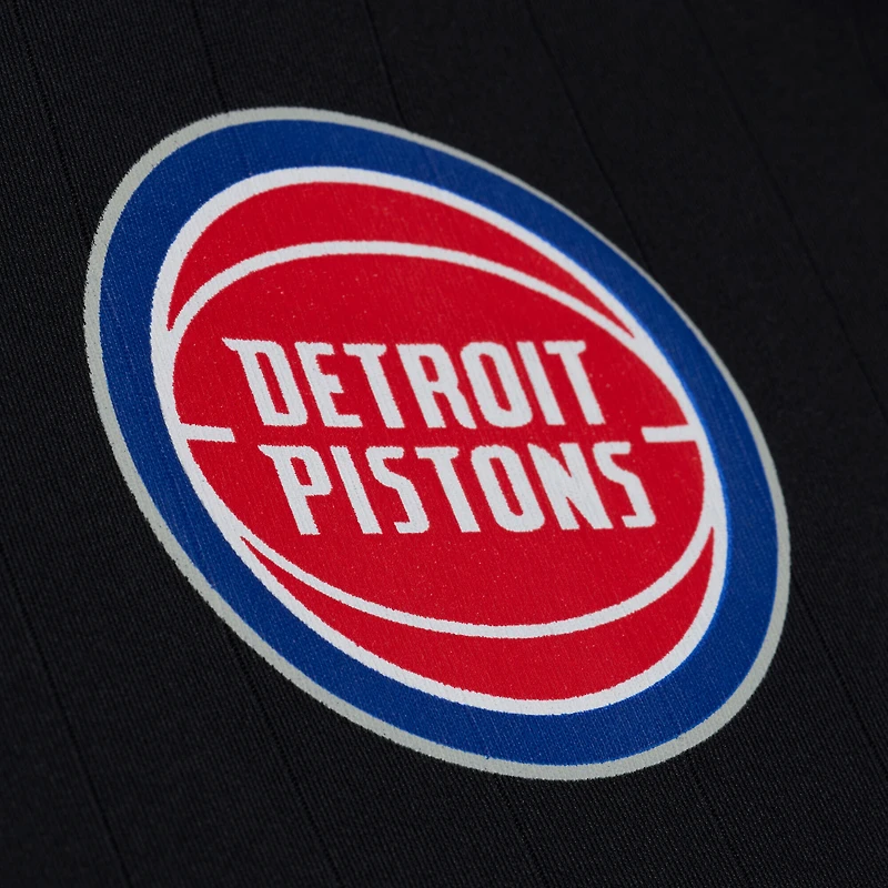 Polo noir Mitchell & Ness Detroit Pistons pour homme