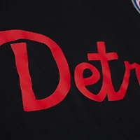 Men's Mitchell & Ness  Black Detroit Pistons Polo Jersey