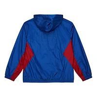 Men's Mitchell & Ness Blue Detroit Pistons Playmaker Full-Zip Hooded Windbreaker Jacket