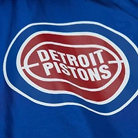 Veste coupe-vent à capuche entièrement zippée Mitchell & Ness bleue Detroit Pistons Playmaker pour homme
