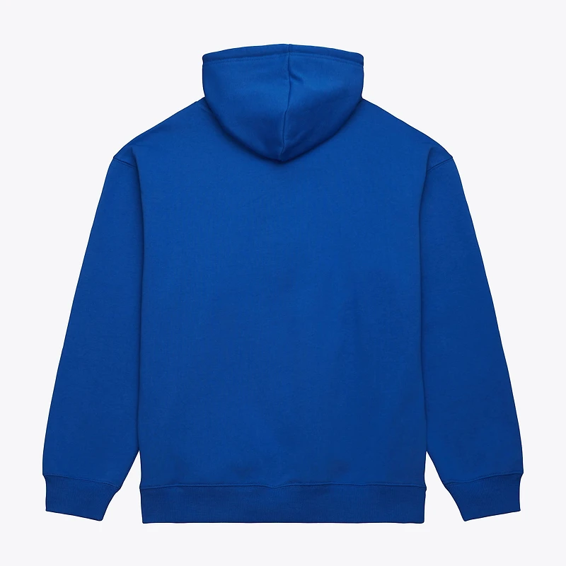 Men's Mitchell & Ness Blue Detroit Pistons Team Name Stack Logo Hoodie