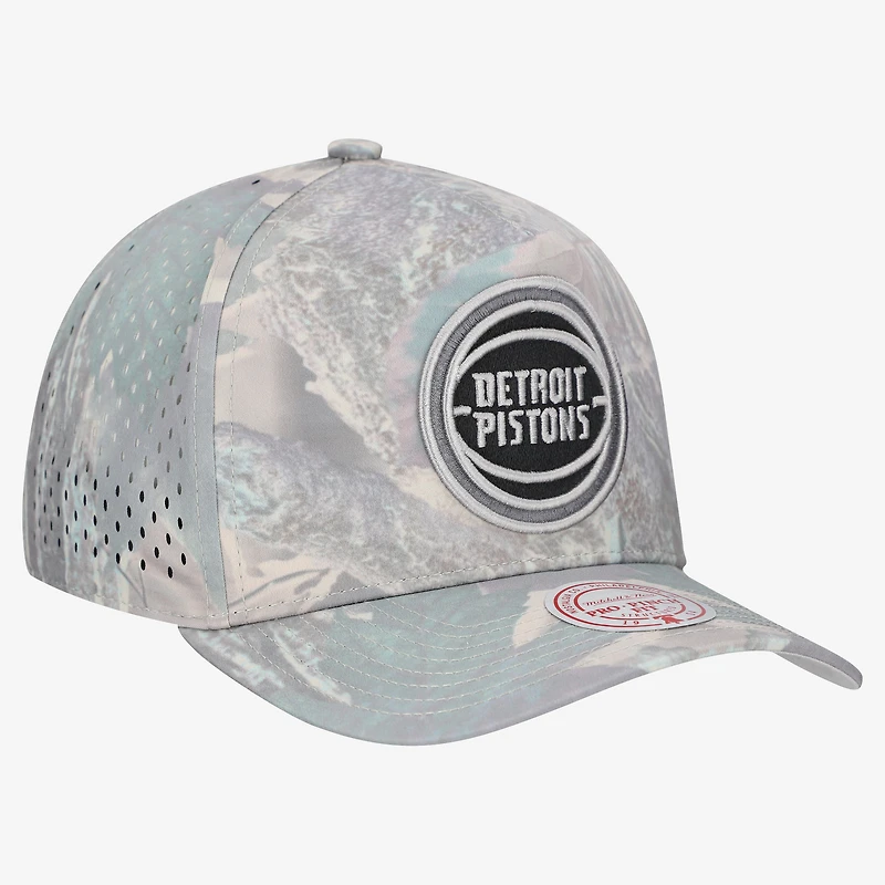 Men's Mitchell & Ness Camo Detroit Pistons Pro Pinch Adjustable Hat