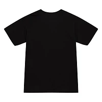 Men's Mitchell & Ness Dennis Rodman Black Detroit Pistons Hardwood Classics Caricature T-Shirt