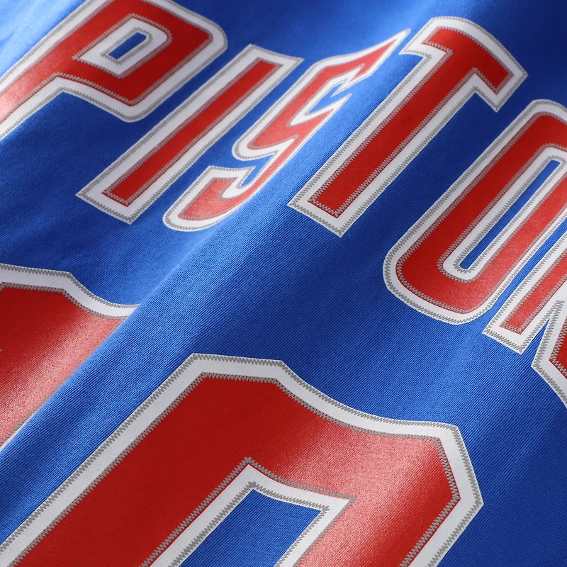 T-shirt avec nom et numéro Mitchell & Ness Dennis Rodman Detroit Pistons Hardwood Classics bleu pour homme