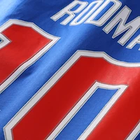 T-shirt avec nom et numéro Mitchell & Ness Dennis Rodman Detroit Pistons Hardwood Classics bleu pour homme