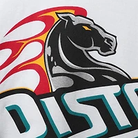 Men's Mitchell & Ness Grant Hill White Detroit Pistons Hardwood Classics Stitch Name Number T-Shirt