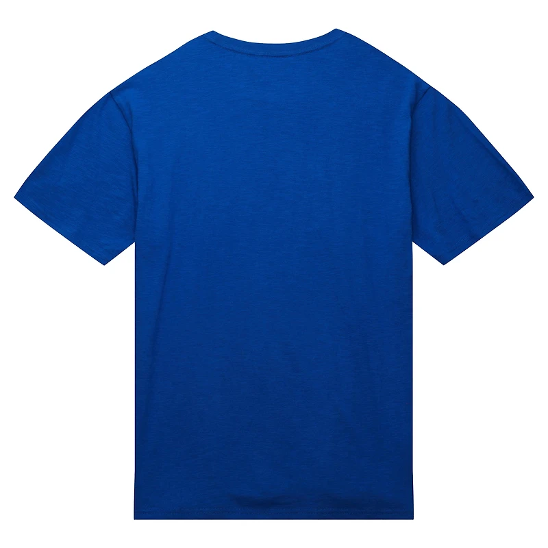 T-shirt flammé légendaire pour homme Mitchell & Ness Royal Detroit Pistons Hardwood Classics