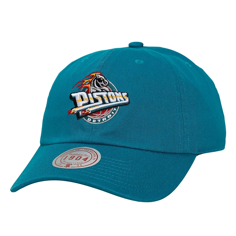 Casquette ajustable Mitchell & Ness Detroit Pistons Hardwood Classics 1904 pour homme, couleur turquoise