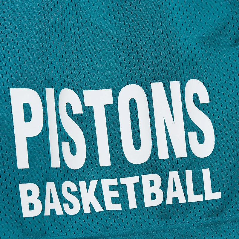 Men's Mitchell & Ness Teal Detroit Pistons Hardwood Classics Gameday Mesh Shorts