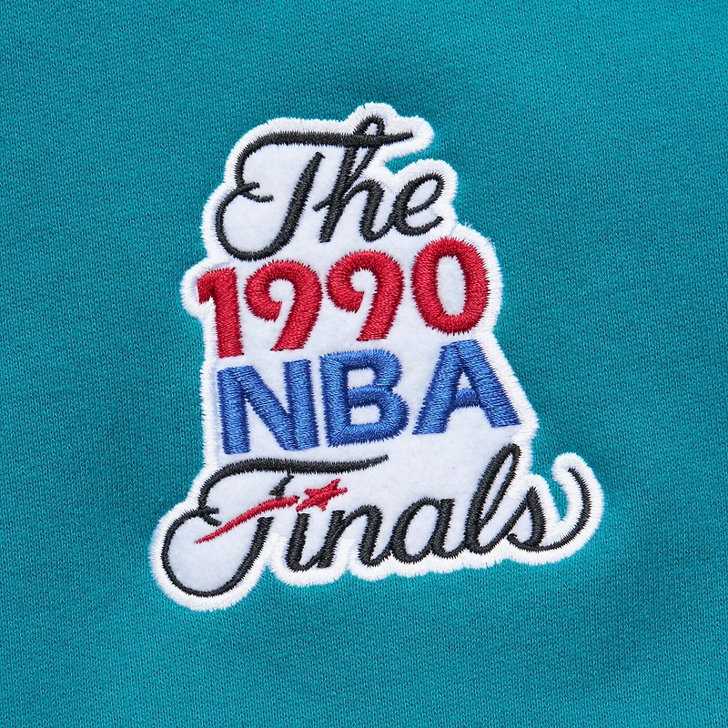 Men's Mitchell & Ness  Teal Detroit Pistons Hardwood Classics Team OG 3.0 Pullover Hoodie