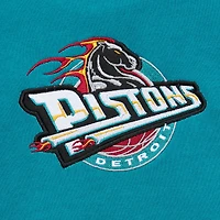 Men's Mitchell & Ness  Teal Detroit Pistons Hardwood Classics Team OG 3.0 Pullover Hoodie