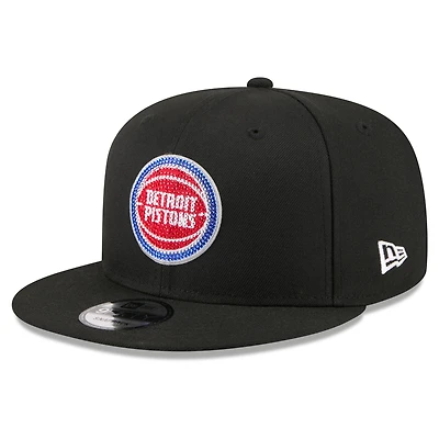 Men's New Era Black Detroit Pistons 2026 NBA Draft Crystal 9FIFTY Snapback Hat