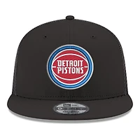Men's New Era Detroit Pistons Core Logo Meshback 9FIFTY Snapback Hat