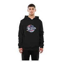 Men's New Era  Black Detroit Pistons Front Back Logo Hoodie