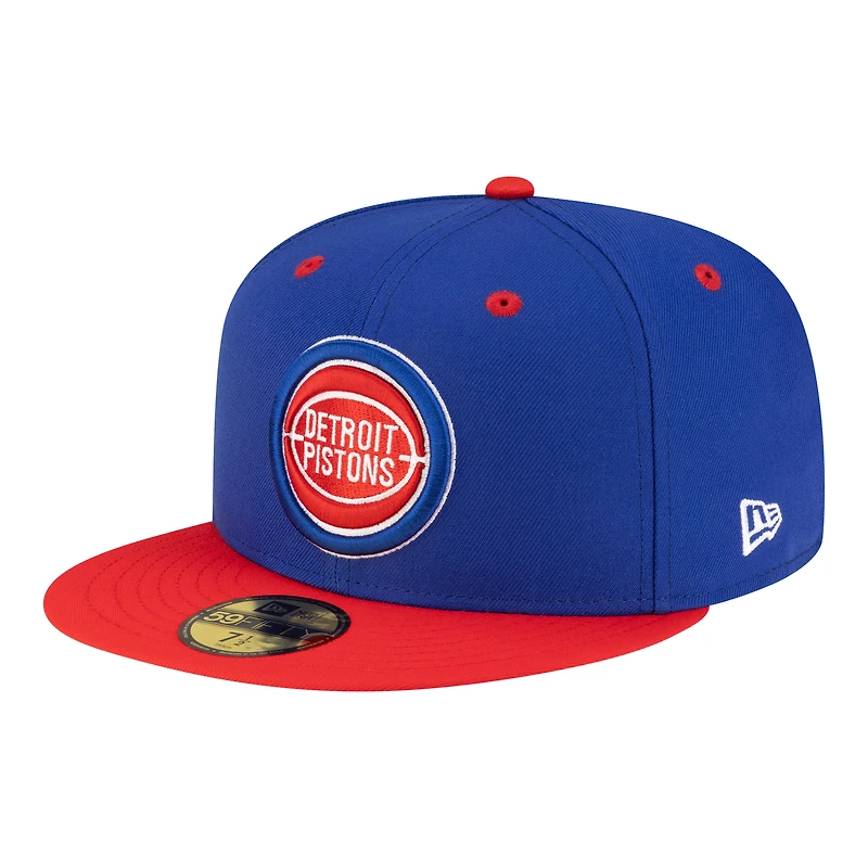 Men's New Era  Blue/Red Detroit Pistons 80s Throwback 59FIFTY Fitted Hat