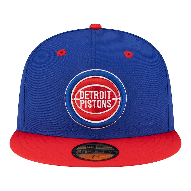 Men's New Era  Blue/Red Detroit Pistons 80s Throwback 59FIFTY Fitted Hat