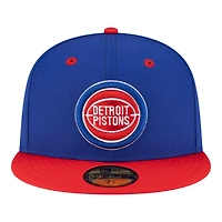 Men's New Era  Blue/Red Detroit Pistons 80s Throwback 59FIFTY Fitted Hat