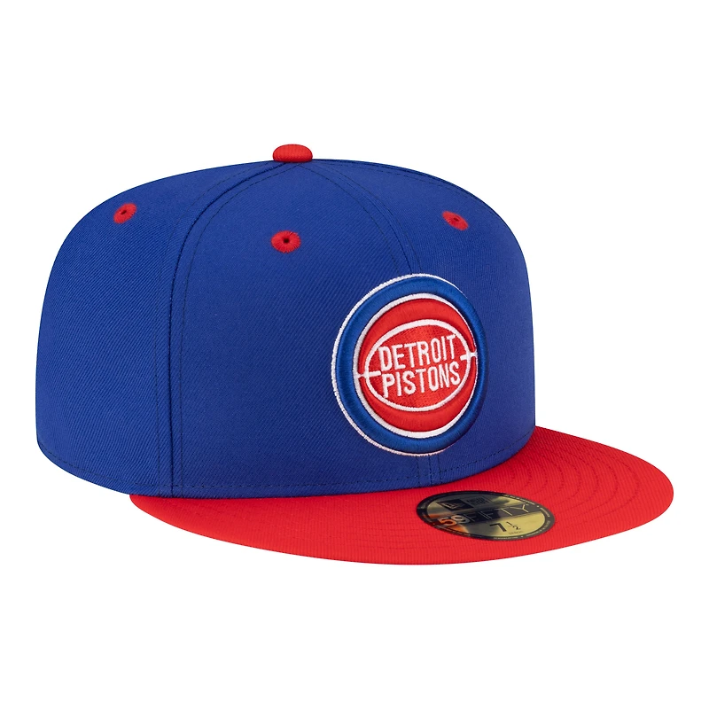 Men's New Era  Blue/Red Detroit Pistons 80s Throwback 59FIFTY Fitted Hat