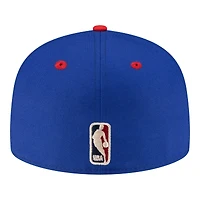 Men's New Era  Blue/Red Detroit Pistons 80s Throwback 59FIFTY Fitted Hat