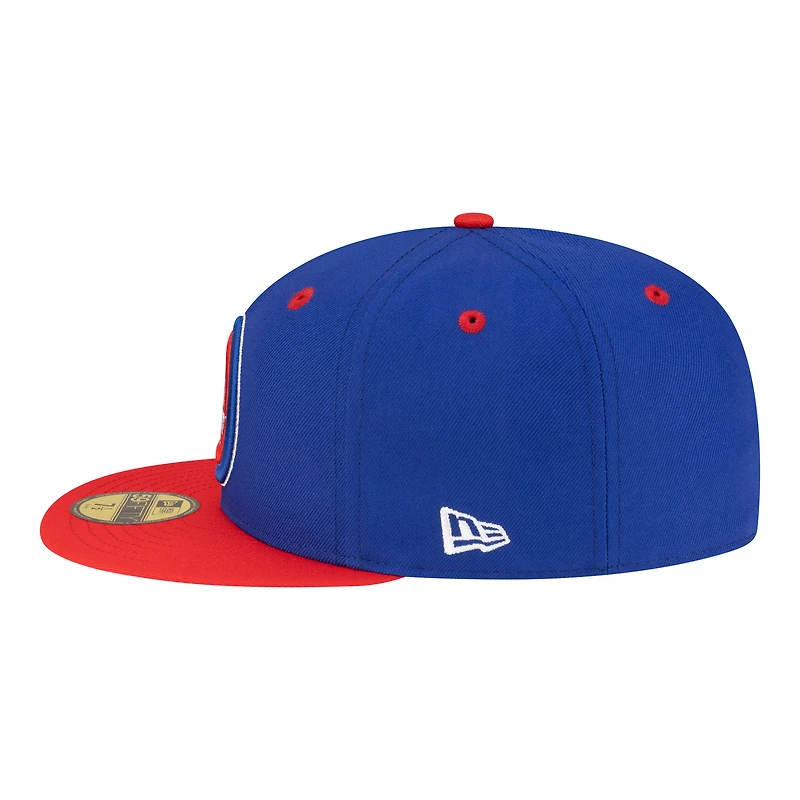 Men's New Era  Blue/Red Detroit Pistons 80s Throwback 59FIFTY Fitted Hat
