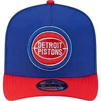 Men's New Era  Blue/Red Detroit Pistons 80s Throwback A-Frame 9FIFTY Snapback Hat