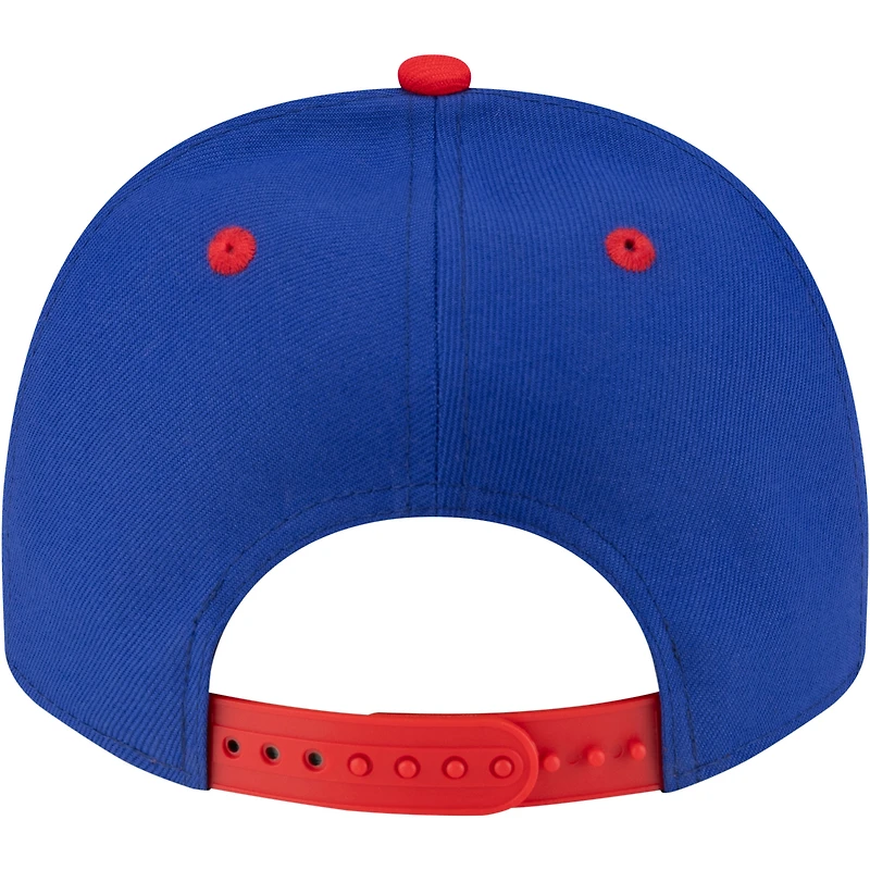 Men's New Era  Blue/Red Detroit Pistons 80s Throwback A-Frame 9FIFTY Snapback Hat