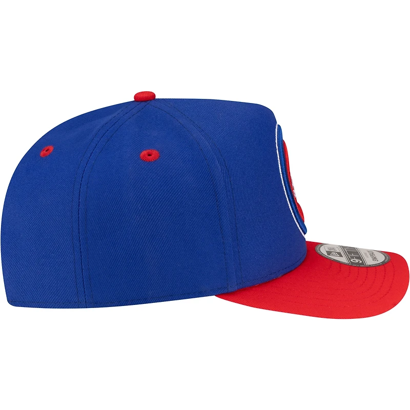Men's New Era  Blue/Red Detroit Pistons 80s Throwback A-Frame 9FIFTY Snapback Hat