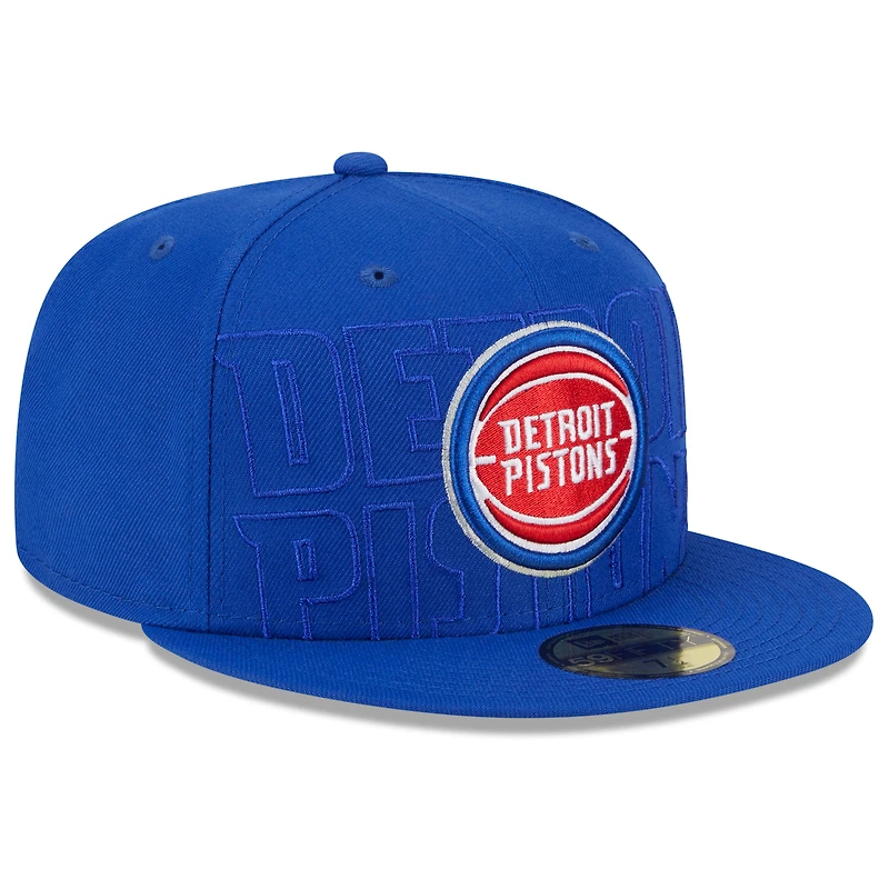 Casquette ajustée New Era Detroit Pistons 2023 NBA Draft 59FIFTY pour homme, bleu