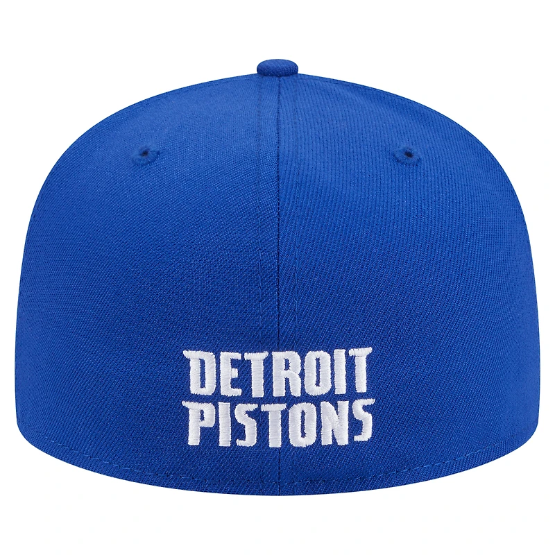 Casquette ajustée New Era Deceptor 59FIFTY bleue pour homme des Detroit Pistons