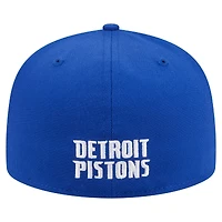 Casquette ajustée New Era Deceptor 59FIFTY bleue pour homme des Detroit Pistons
