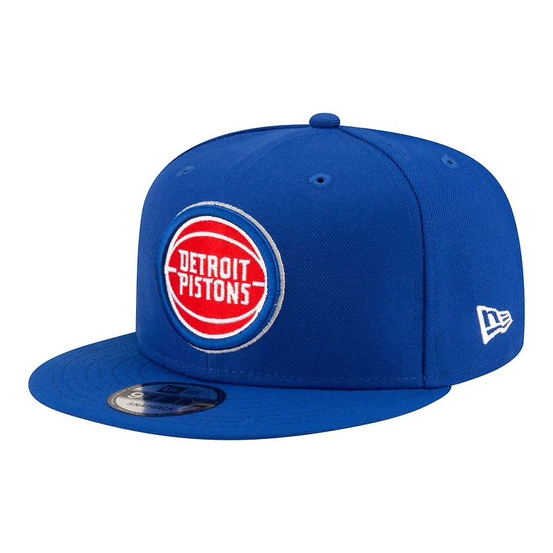 Casquette ajustable New Era Detroit Pistons bleue monochrome 9FIFTY pour homme