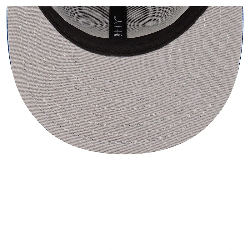 Casquette ajustable New Era Detroit Pistons bleue monochrome 9FIFTY pour homme