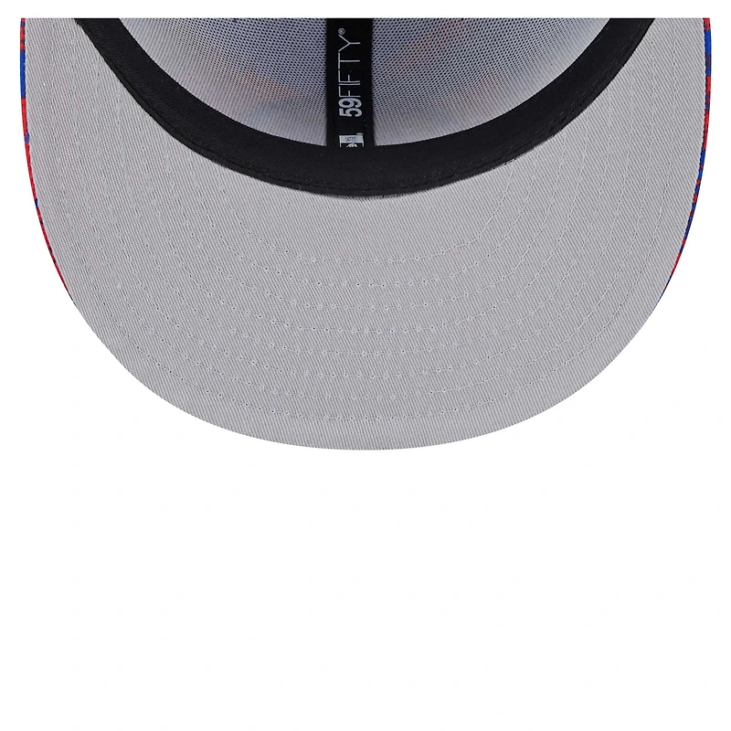 Men's New Era Blue Detroit Pistons Tip-Off 59FIFTY Fitted Hat