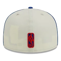 Casquette ajustée 59FIFTY 2 tons New Era crème/bleu Detroit Pistons pour hommes