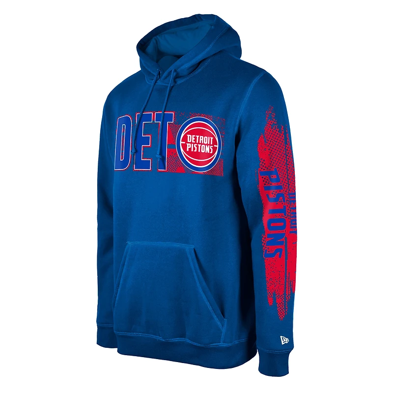 Men's New Era Detroit Pistons Red Tip-Off Collection Pullover Hoodie