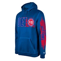 Men's New Era Detroit Pistons Red Tip-Off Collection Pullover Hoodie