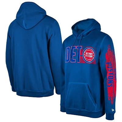 Men's New Era Detroit Pistons Red Tip-Off Collection Pullover Hoodie